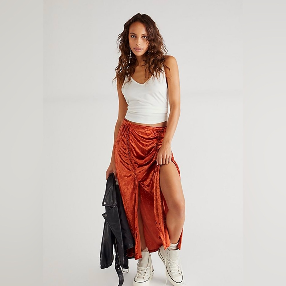 NWOT Free People Eyes On You Midi Skirt